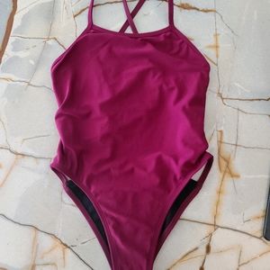 Jolyn Soren 2 Onepiece Practice Suit Size 30 in Cabernet